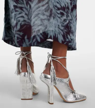 Dries Van Noten Metallic leather mules | Thumbnail 5 Dries Van Noten Metallic leather mules | Thumbnail 5