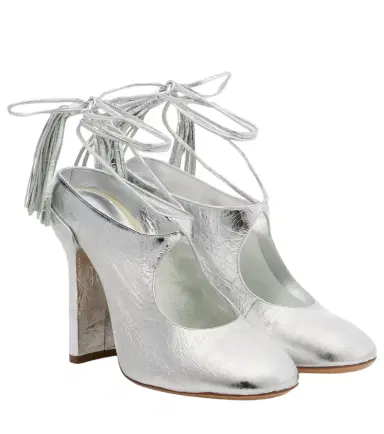 Dries Van Noten Metallic leather mules | Thumbnail 1 Dries Van Noten Metallic leather mules | Thumbnail 1