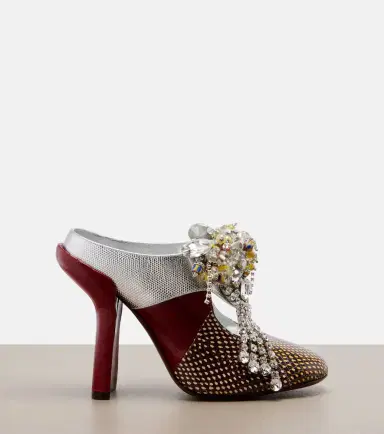 Dries Van Noten Embellished patchwork leather mules | Thumbnail 3 Dries Van Noten Embellished patchwork leather mules | Thumbnail 3