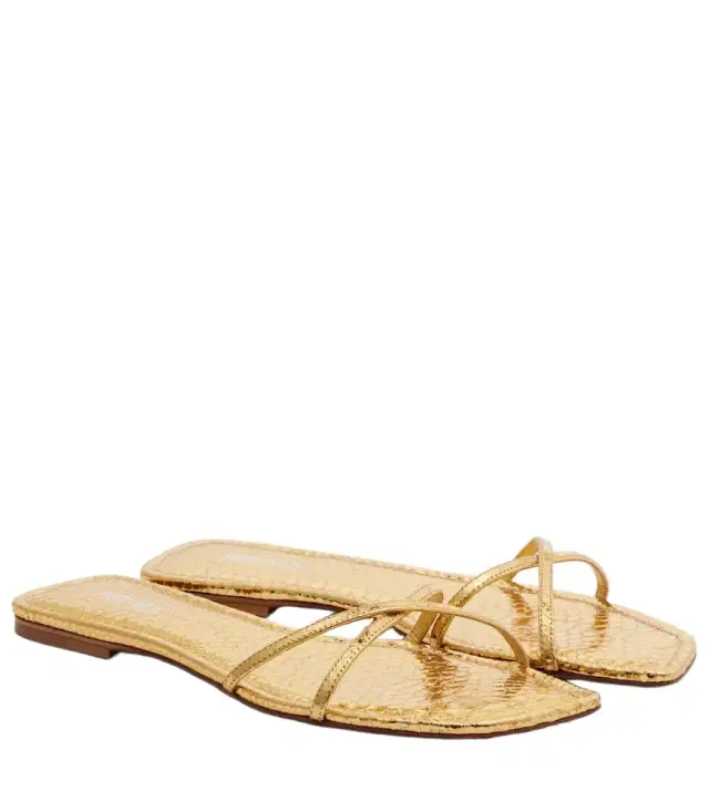Paris Texas Biarritz metallic leather sandals