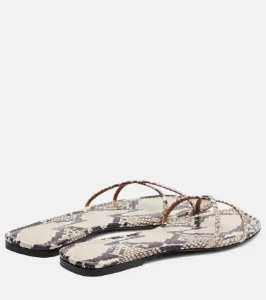 Paris Texas Biarritz snake-effect leather sandals | Thumbnail 2