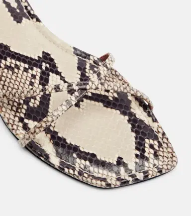 Paris Texas Biarritz snake-effect leather sandals | Thumbnail 3