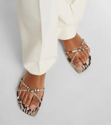 Paris Texas Biarritz snake-effect leather sandals | Thumbnail 5