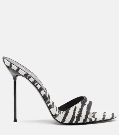 Paris Texas Lidia zebra-print canvas mules | Thumbnail 3