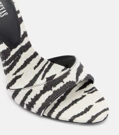Paris Texas Lidia zebra-print canvas mules | Thumbnail 4