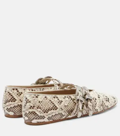 Le Monde Béryl Le Monde Béryl Classic Claudia snake-print Mary Jane flats | Thumbnail 3 Le Monde Béryl Le Monde Béryl Classic Claudia snake-print Mary Jane flats | Thumbnail 3