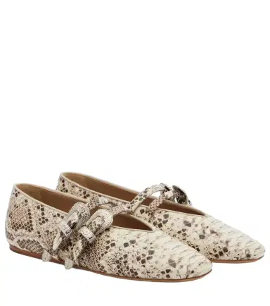 Le Monde Béryl Le Monde Béryl Classic Claudia snake-print Mary Jane flats | Thumbnail 1 Le Monde Béryl Le Monde Béryl Classic Claudia snake-print Mary Jane flats | Thumbnail 1