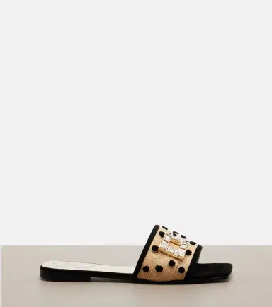 Roger Vivier Très Vivier polka-dot suede-trimmed slides | Thumbnail 2 Roger Vivier Très Vivier polka-dot suede-trimmed slides | Thumbnail 2