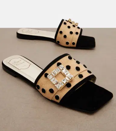 Roger Vivier Très Vivier polka-dot suede-trimmed slides | Thumbnail 3 Roger Vivier Très Vivier polka-dot suede-trimmed slides | Thumbnail 3