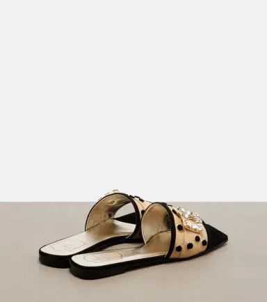 Roger Vivier Très Vivier polka-dot suede-trimmed slides | Thumbnail 4 Roger Vivier Très Vivier polka-dot suede-trimmed slides | Thumbnail 4
