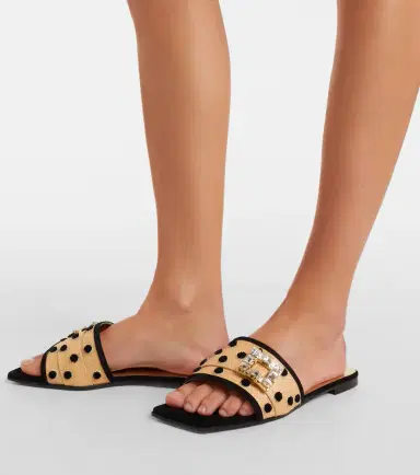 Roger Vivier Très Vivier polka-dot suede-trimmed slides | Thumbnail 5 Roger Vivier Très Vivier polka-dot suede-trimmed slides | Thumbnail 5