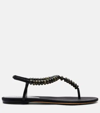 Le Monde Béryl Le Monde Béryl Beaded satin thong sandals | Thumbnail 3 Le Monde Béryl Le Monde Béryl Beaded satin thong sandals | Thumbnail 3