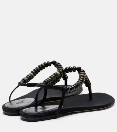 Le Monde Béryl Le Monde Béryl Beaded satin thong sandals | Thumbnail 4 Le Monde Béryl Le Monde Béryl Beaded satin thong sandals | Thumbnail 4