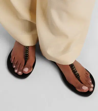 Le Monde Béryl Le Monde Béryl Beaded satin thong sandals | Thumbnail 6 Le Monde Béryl Le Monde Béryl Beaded satin thong sandals | Thumbnail 6