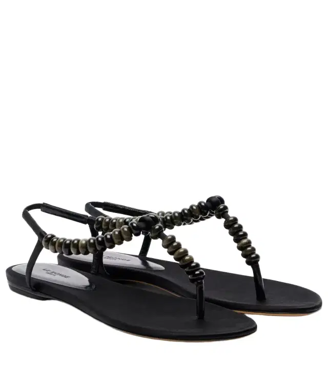 Le Monde Beryl Le Monde Béryl Beaded satin thong sandals