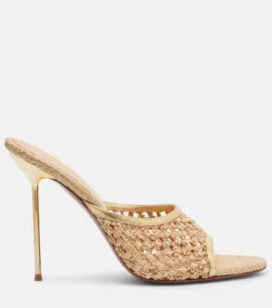 Paris Texas Lidia leather-trimmed mules | Thumbnail 2