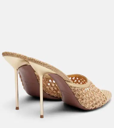 Paris Texas Lidia leather-trimmed mules | Thumbnail 4