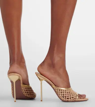 Paris Texas Lidia leather-trimmed mules | Thumbnail 6