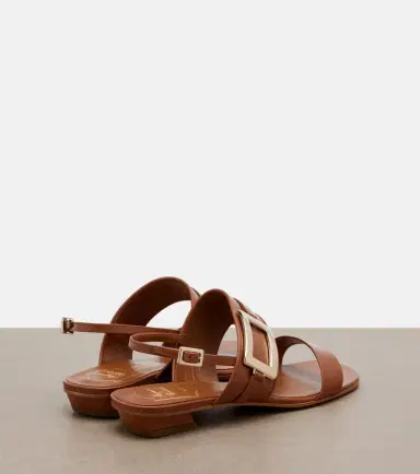 Roger Vivier Belle Vivier leather slingback sandals | Thumbnail 4