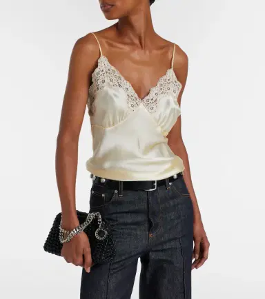 Stella McCartney Lace-trimmed silk satin camisole | Thumbnail 2