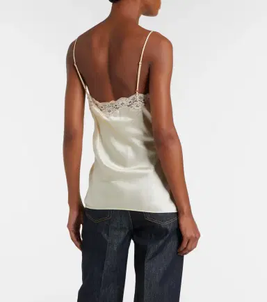Stella McCartney Lace-trimmed silk satin camisole | Thumbnail 3