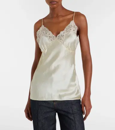 Stella McCartney Lace-trimmed silk satin camisole | Thumbnail 5