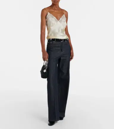 Stella McCartney Lace-trimmed silk satin camisole | Thumbnail 6