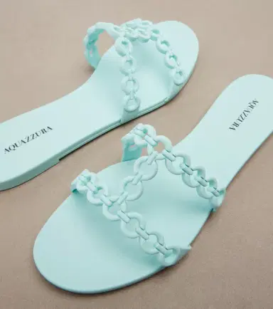 Aquazzura Infinity Chain Jelly slides | Thumbnail 3