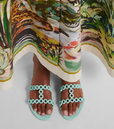Aquazzura Infinity Chain Jelly slides | Thumbnail 5
