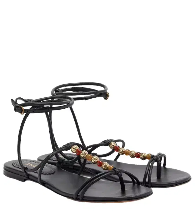 Isabel Marant Yctoria beaded leather sandals