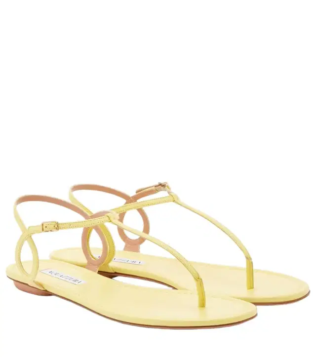 Aquazzura Almost Bare leather thong sandals