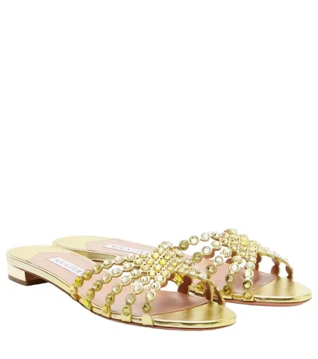 Tequila embellished leather sandals