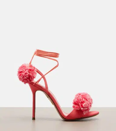 Aquazzura Cherry Kiss leather-trimmed sandals | Thumbnail 3 Aquazzura Cherry Kiss leather-trimmed sandals | Thumbnail 3