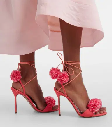 Aquazzura Cherry Kiss leather-trimmed sandals | Thumbnail 6 Aquazzura Cherry Kiss leather-trimmed sandals | Thumbnail 6