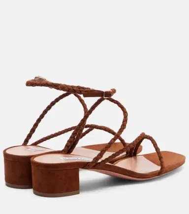 Aquazzura Luca braided suede sandals | Thumbnail 3