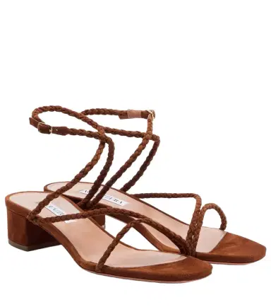 Aquazzura Luca braided suede sandals | Thumbnail 1