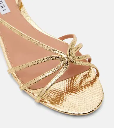 Aquazzura Talk To Me snake-effect leather sandals | Thumbnail 2