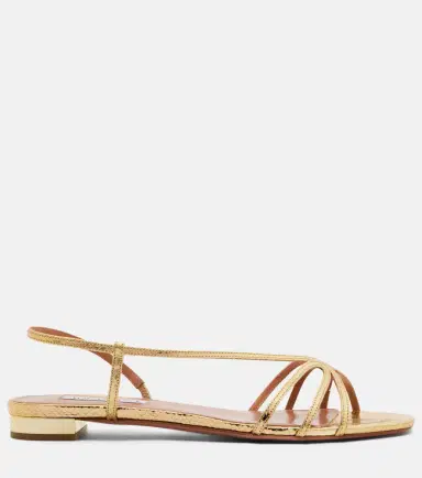 Aquazzura Talk To Me snake-effect leather sandals | Thumbnail 3