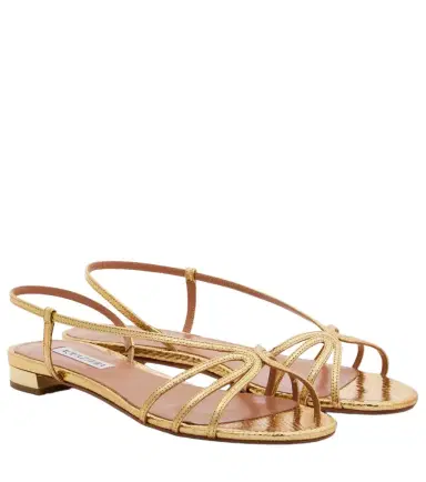 Aquazzura Talk To Me snake-effect leather sandals | Thumbnail 1