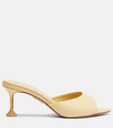Aquazzura Bisous woven raffia mules | Thumbnail 3