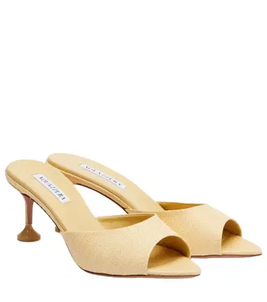 Aquazzura Bisous woven raffia mules | Thumbnail 1