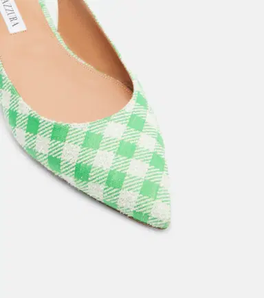 Aquazzura Bow Tie bow-detail checked ballet flats | Thumbnail 2 Aquazzura Bow Tie bow-detail checked ballet flats | Thumbnail 2