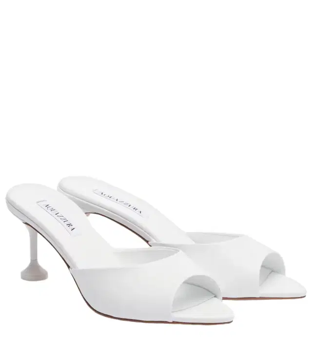 Aquazzura Bisous leather mules