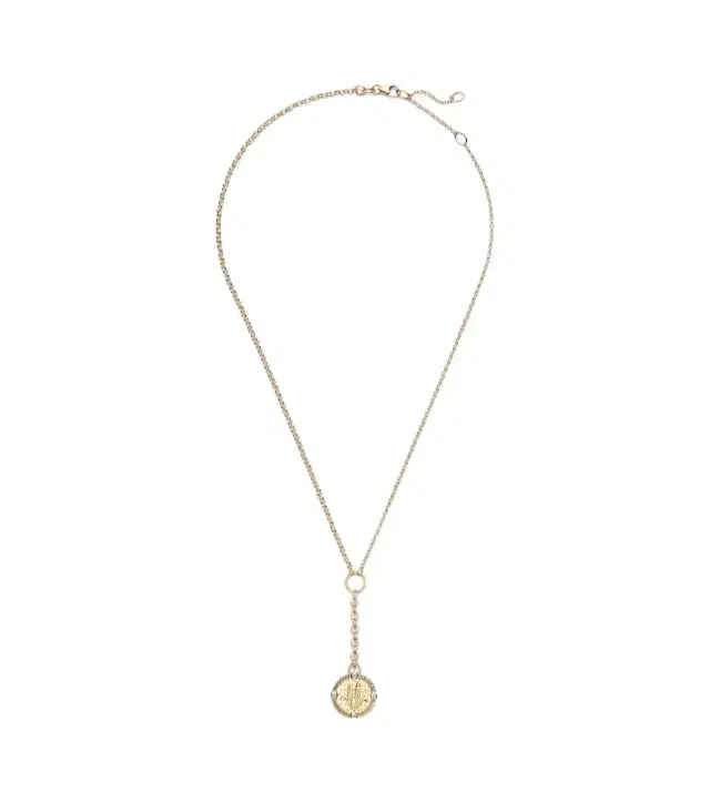FoundRae Infinite Gratitude 18kt gold pendant necklace with diamonds