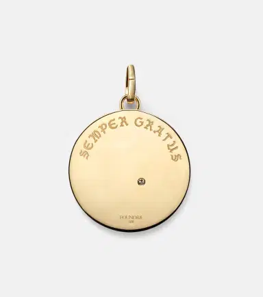 Foundrae Infinite Gratitude Large 18kt gold pendant with diamond | Thumbnail 4 Foundrae Infinite Gratitude Large 18kt gold pendant with diamond | Thumbnail 4