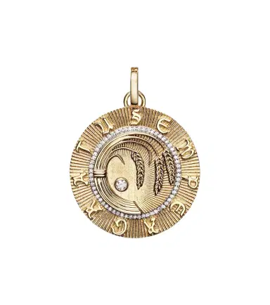 Foundrae Infinite Gratitude Large 18kt gold pendant with diamond | Thumbnail 1 Foundrae Infinite Gratitude Large 18kt gold pendant with diamond | Thumbnail 1