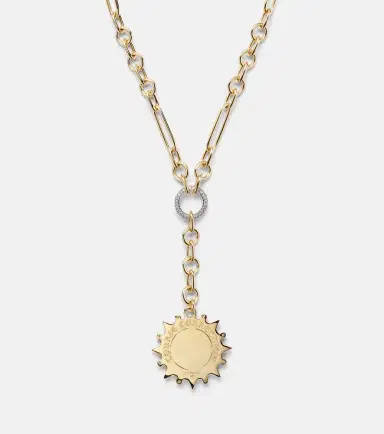 FoundRae Internal Compass Small 18kt gold pendant necklace with diamonds | Thumbnail 6
