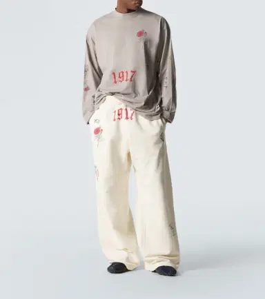 Balenciaga Printed cotton fleece sweatpants | Thumbnail 2 Balenciaga Printed cotton fleece sweatpants | Thumbnail 2