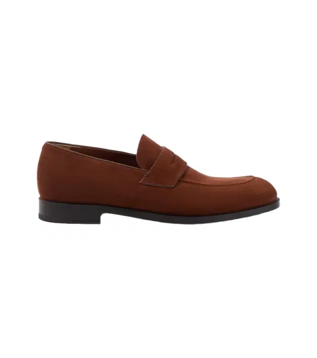 Suede penny loafers