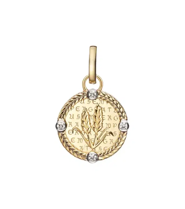 FoundRae Infinite Gratitude 18kt gold pendant necklace with diamonds